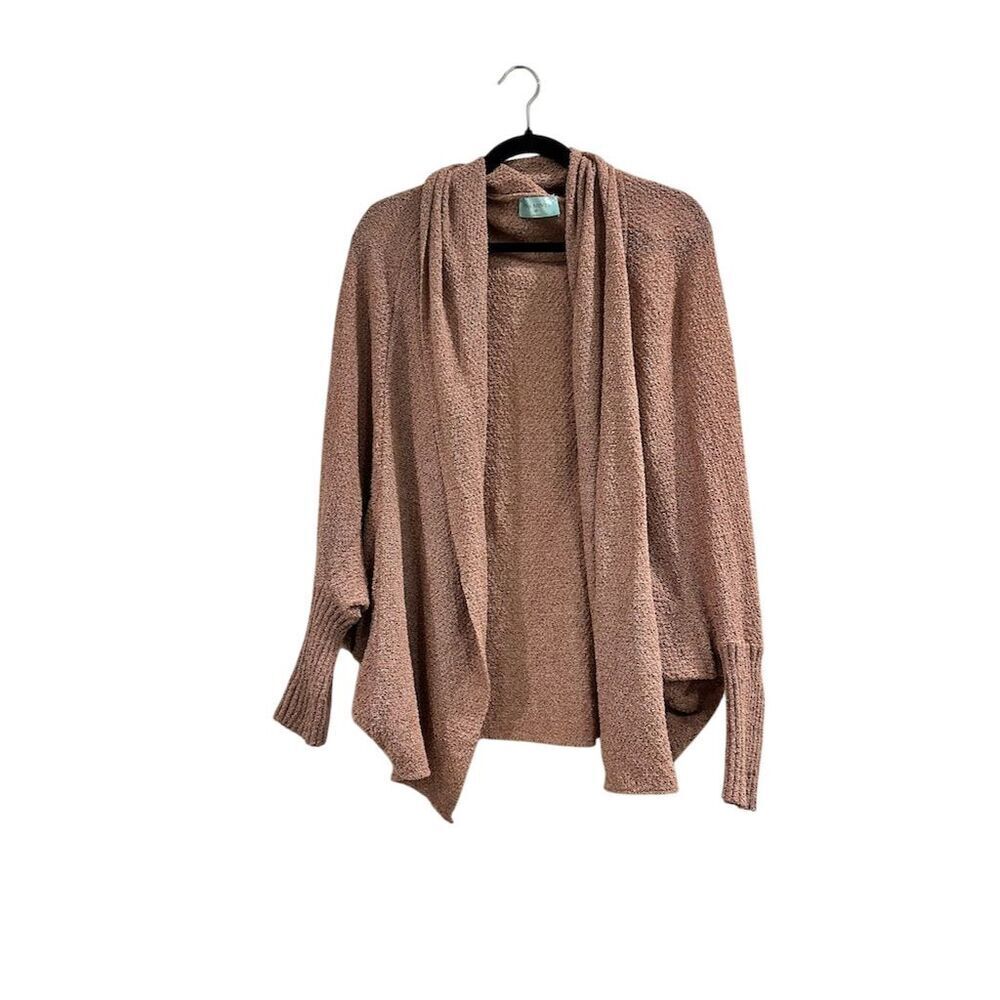 Tea Mints Women's Pink Open Front Cardigan Sweater Size M